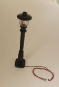 LED black lamppost pre-wired warm white LED 0.8mm pin 30cm cable DIY accessory lighting