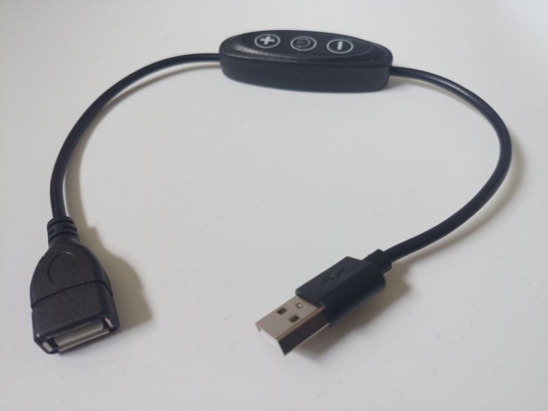 USB-B Dimmer Switch, 3 Key 5V 2A 8-level Dimming for lighting kits