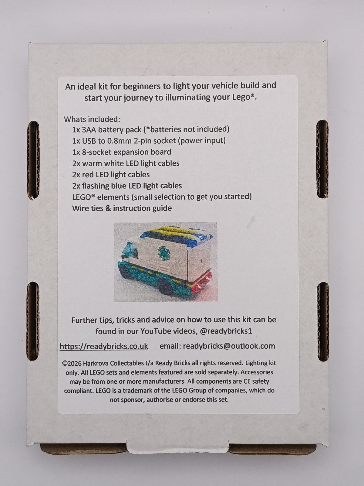 Emergency Vehicle Universal Lighting Kit - with flashing blue lights