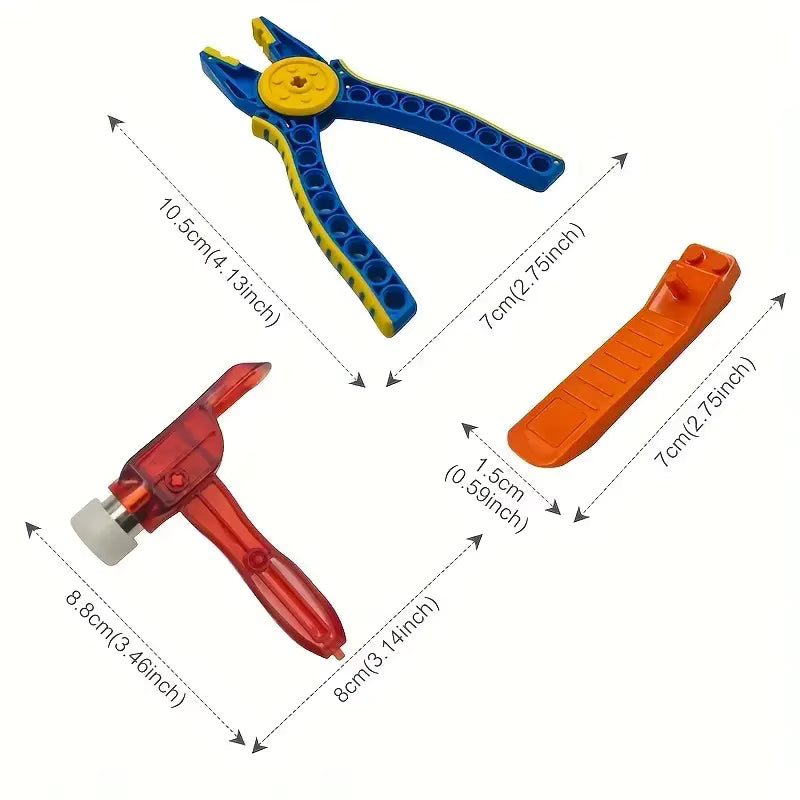Multi-Function Building Blocks Tool Kit Hammer Pliers Separator - Ideal for LEGO®