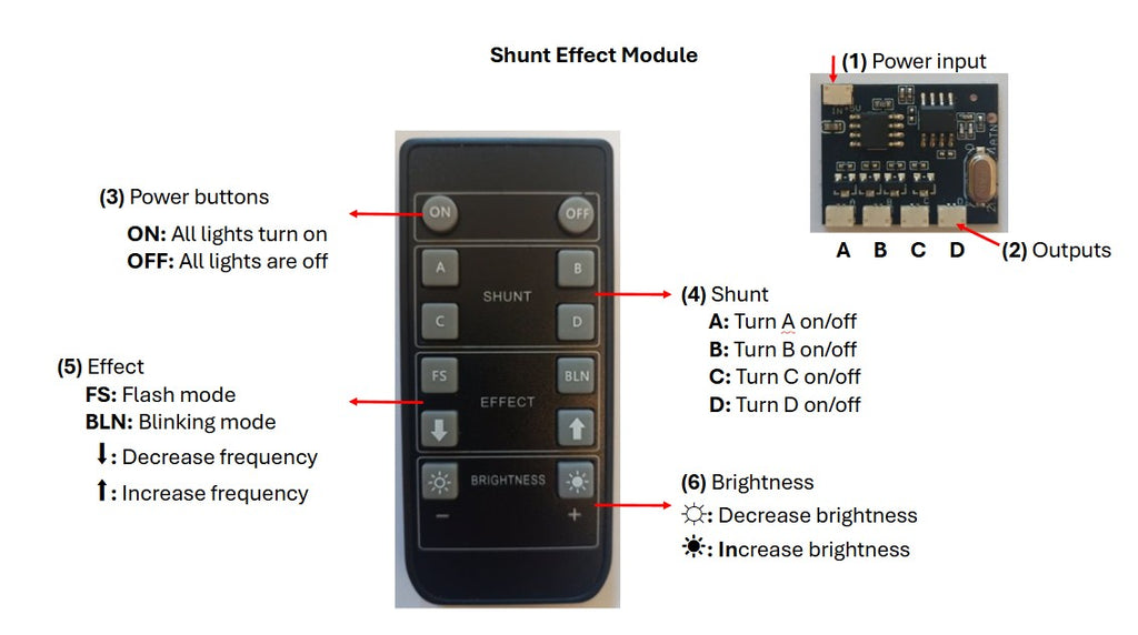 Shunt Module + Remote Control DIY lighting (creates flashing/blinking control for LEDs)