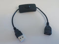 USB Switch Cable ON/OFF Male to Female Extension Power Connector for Lighting
