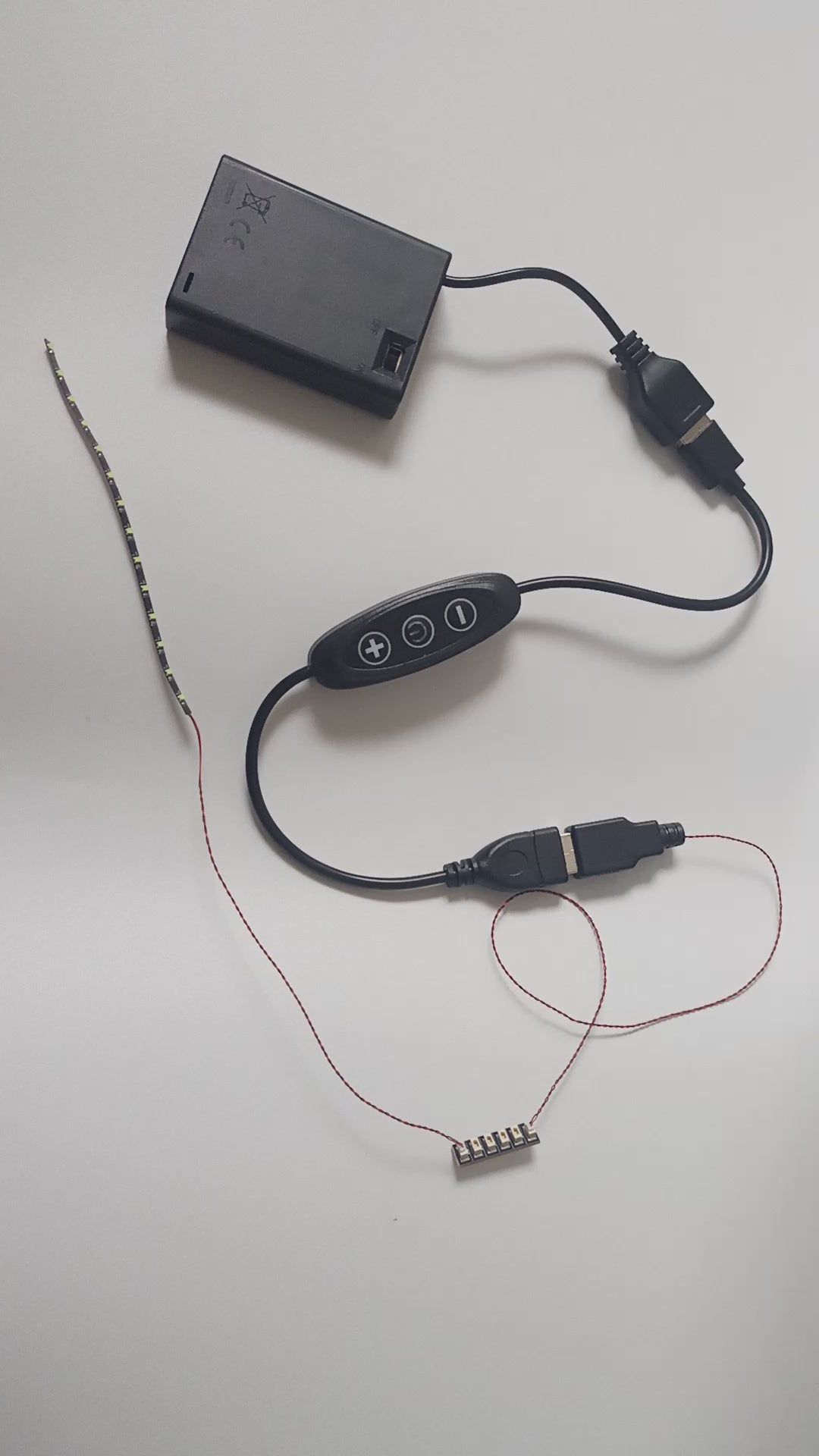 USB-B Dimmer Switch, 3 Key 5V 2A 8-level Dimming for lighting kits